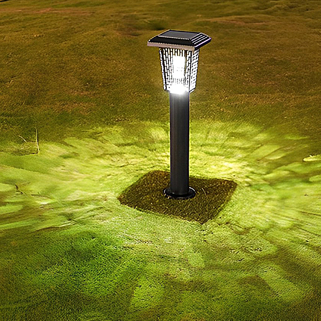 Solar Powered Waterproof Mosquito Killer Lamp for Outdoor Garden Stainless Steel LED Landscape Light