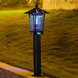 Solar Powered Waterproof Mosquito Killer Lamp for Outdoor Garden Stainless Steel LED Landscape Light