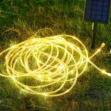 Solar Powered Waterproof Outdoor LED Strip Lights for Garden Landscape and Pool Decoration