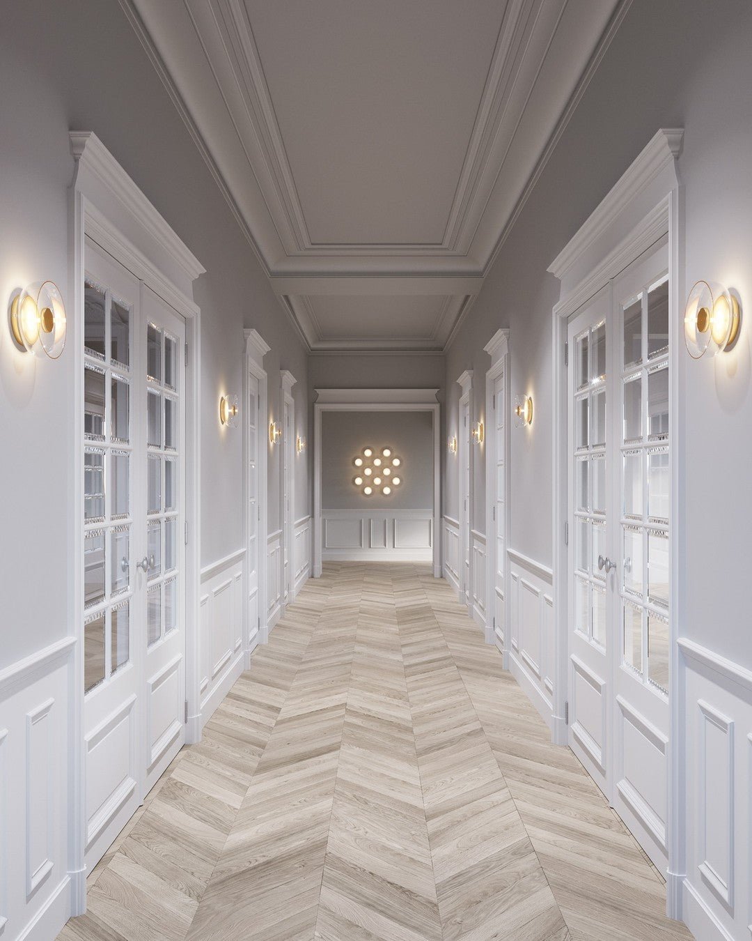 Solara Minimalist Circular LED Wall Sconce with Glass Shade for Bedroom and Hallway