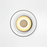 Solara Minimalist Circular LED Wall Sconce with Glass Shade for Bedroom and Hallway