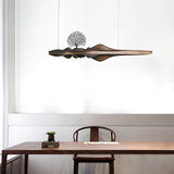 Solitude Wooden LED Pendant Light Modern Island Hanging Lamp for Dining Room and Office