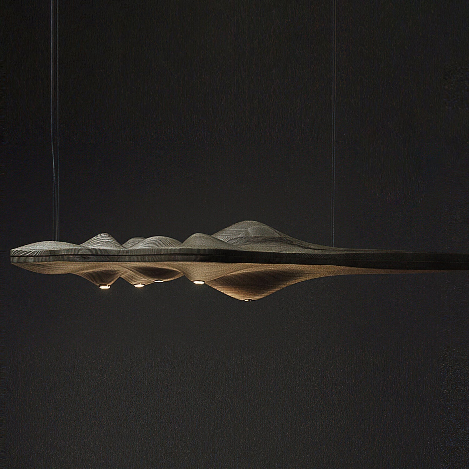 Solitude Wooden LED Pendant Light Modern Island Hanging Lamp for Dining Room and Office
