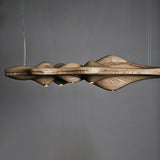 Solitude Wooden LED Pendant Light Modern Island Hanging Lamp for Dining Room and Office