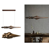Solitude Wooden LED Pendant Light Modern Island Hanging Lamp for Dining Room and Office