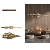Solitude Wooden LED Pendant Light Modern Island Hanging Lamp for Dining Room and Office