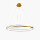Solstice Hand Poured Art Glass LED Chandelier Modern Gold Pendant Light Fixture
