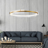 Solstice Hand Poured Art Glass LED Chandelier Modern Gold Pendant Light Fixture