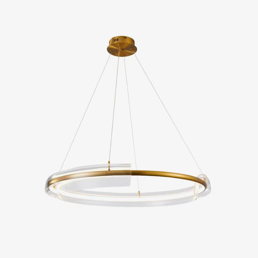 Solstice Hand Poured Art Glass LED Chandelier Modern Gold Pendant Light Fixture