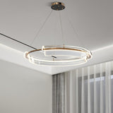 Solstice Hand Poured Art Glass LED Chandelier Modern Gold Pendant Light Fixture