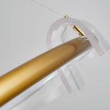 Solstice Hand Poured Art Glass LED Chandelier Modern Gold Pendant Light Fixture