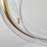 Solstice Hand Poured Art Glass LED Chandelier Modern Gold Pendant Light Fixture