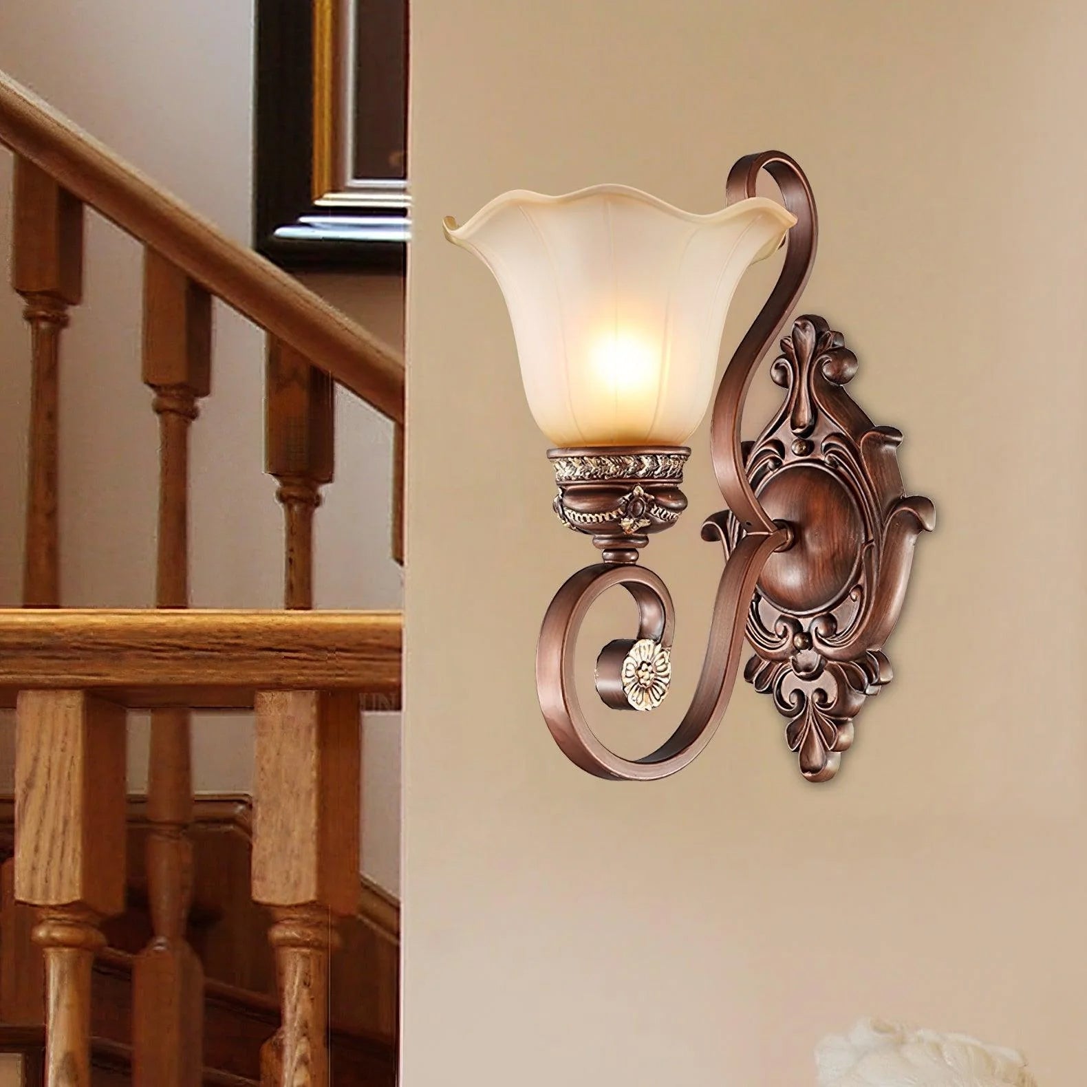Sonoma Valley Vintage Glass Wall Lamp Brushed Copper Indoor Sconce Lighting