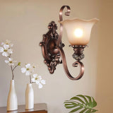 Sonoma Valley Vintage Glass Wall Lamp Brushed Copper Indoor Sconce Lighting