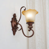 Sonoma Valley Vintage Glass Wall Lamp Brushed Copper Indoor Sconce Lighting