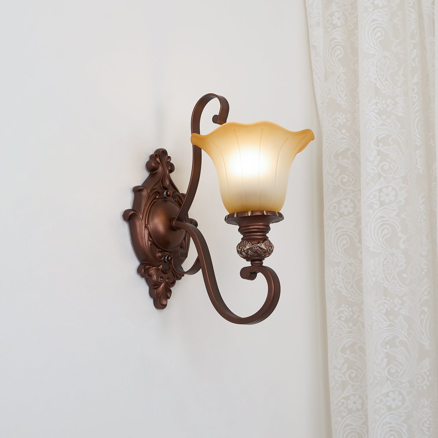 Sonoma Valley Vintage Glass Wall Lamp Brushed Copper Indoor Sconce Lighting