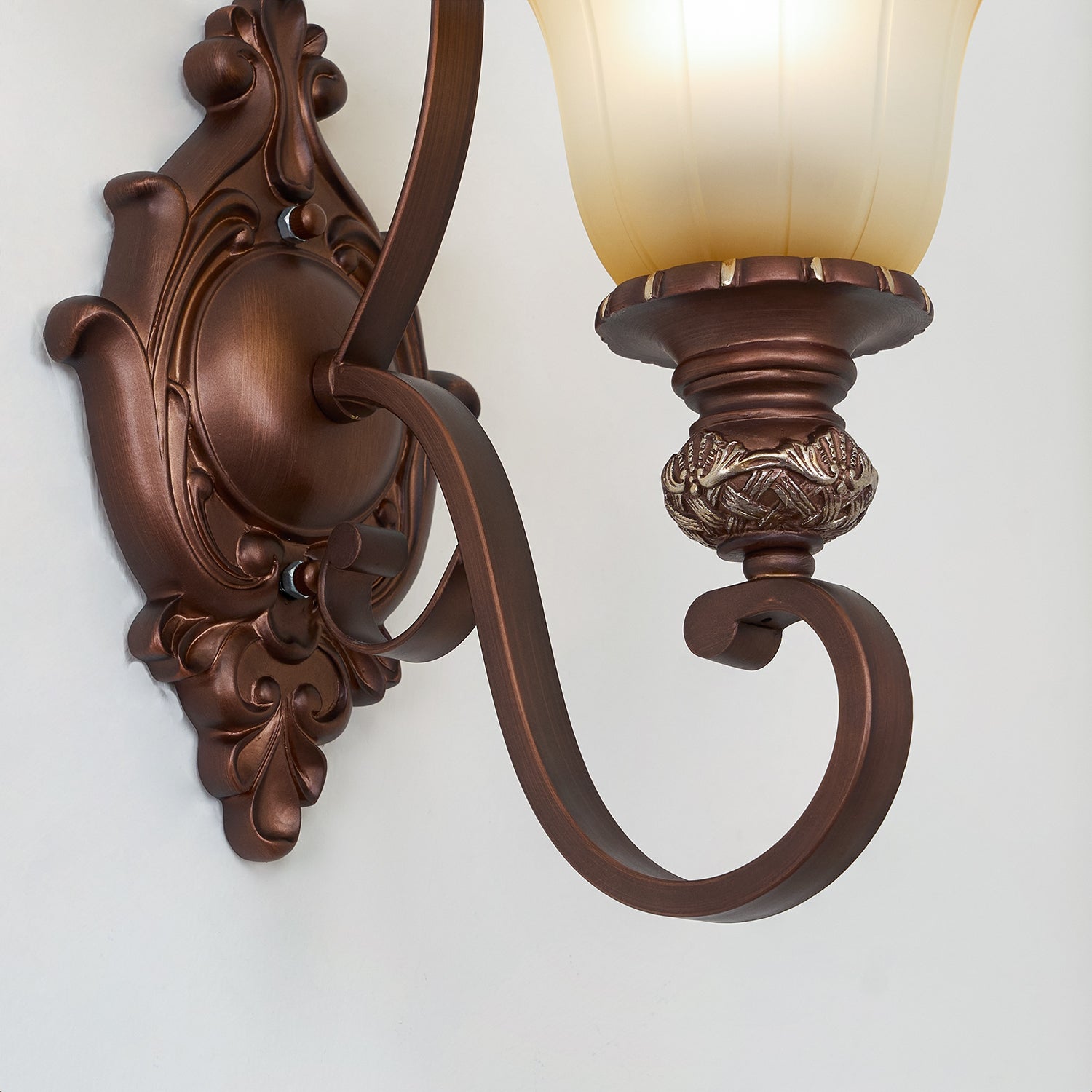 Sonoma Valley Vintage Glass Wall Lamp Brushed Copper Indoor Sconce Lighting