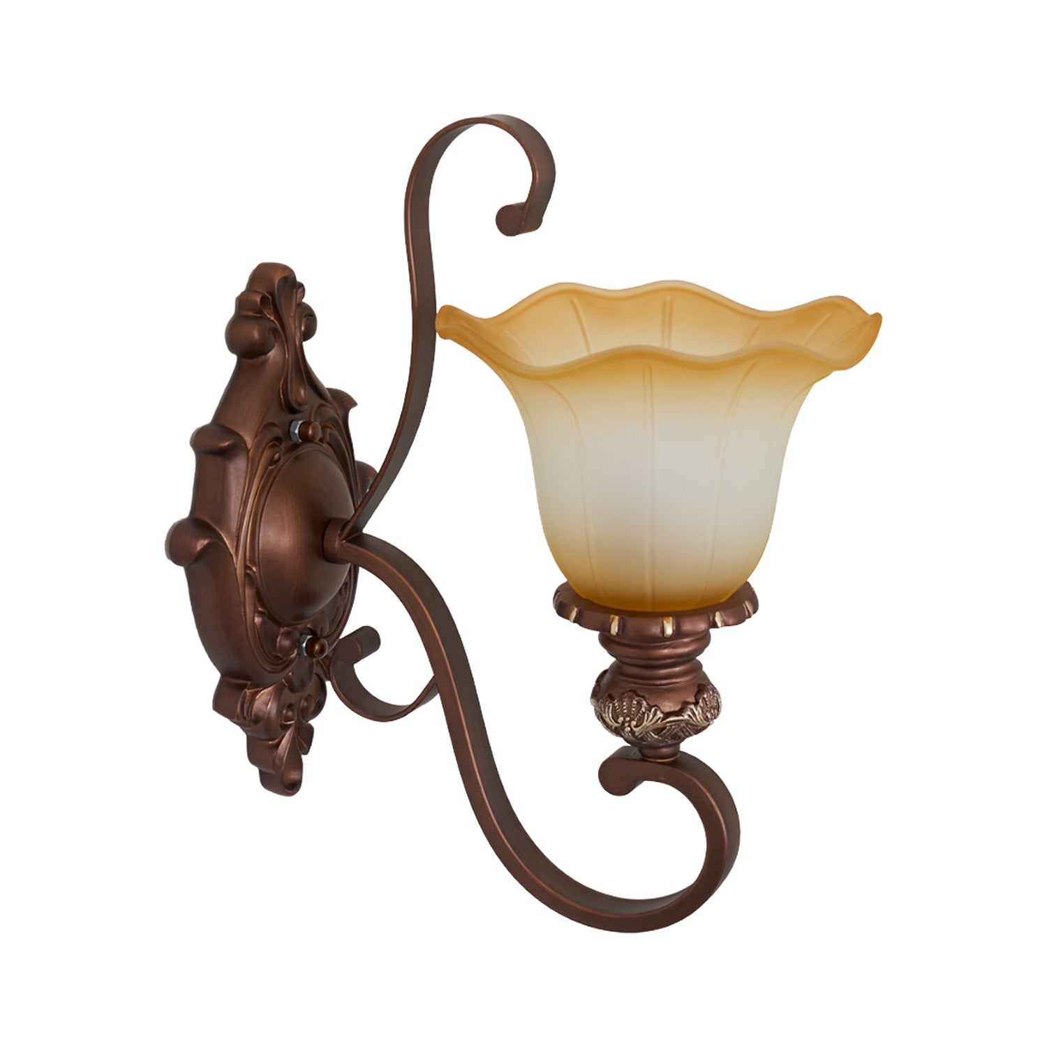 Sonoma Valley Vintage Glass Wall Lamp Brushed Copper Indoor Sconce Lighting