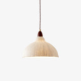 Soren Japanese Style Handmade Rice Paper Pendant Light with Minimalist Wood Accents