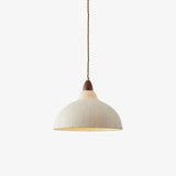 Soren Japanese Style Handmade Rice Paper Pendant Light with Minimalist Wood Accents
