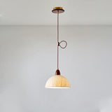Soren Japanese Style Handmade Rice Paper Pendant Light with Minimalist Wood Accents