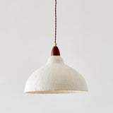 Soren Japanese Style Handmade Rice Paper Pendant Light with Minimalist Wood Accents