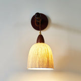 Soren Walnut Wood and Rice Paper Wall Sconce Japanese Minimalist Indoor Light Fixture