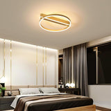 Modern Circle Design Dimmable LED Flush Mount Ceiling Light for Bedroom Living Room Dining
