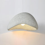 Speckled Moon Pendant Light Japanese Style Organic Resin Hanging Lamp for Modern Interiors