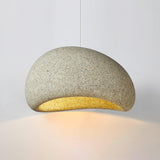 Speckled Moon Pendant Light Japanese Style Organic Resin Hanging Lamp for Modern Interiors