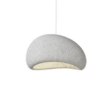 Speckled Moon Pendant Light Japanese Style Organic Resin Hanging Lamp for Modern Interiors
