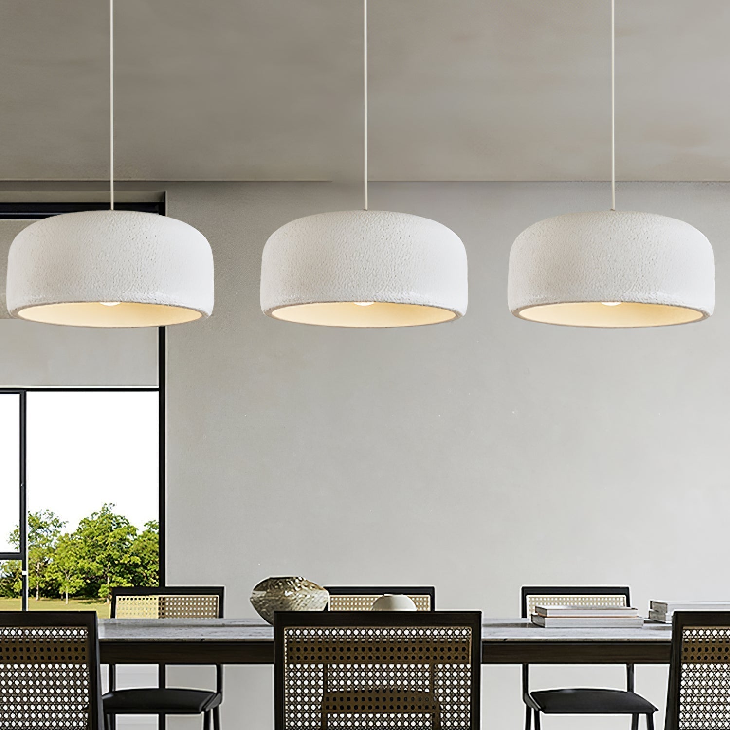 Spherical Cloud Resin Dome Pendant Lamp Architectural Organic Hanging Light for Interiors