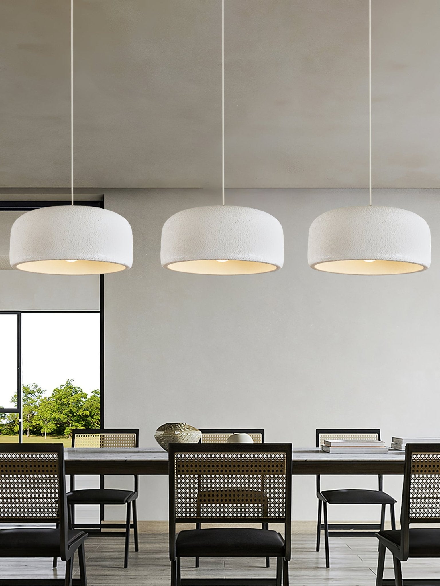 Spherical Cloud Resin Dome Pendant Lamp Architectural Organic Hanging Light for Interiors