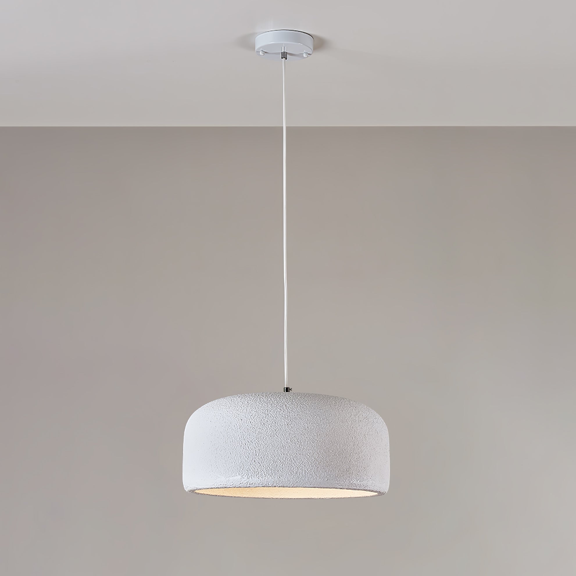 Spherical Cloud Resin Dome Pendant Lamp Architectural Organic Hanging Light for Interiors