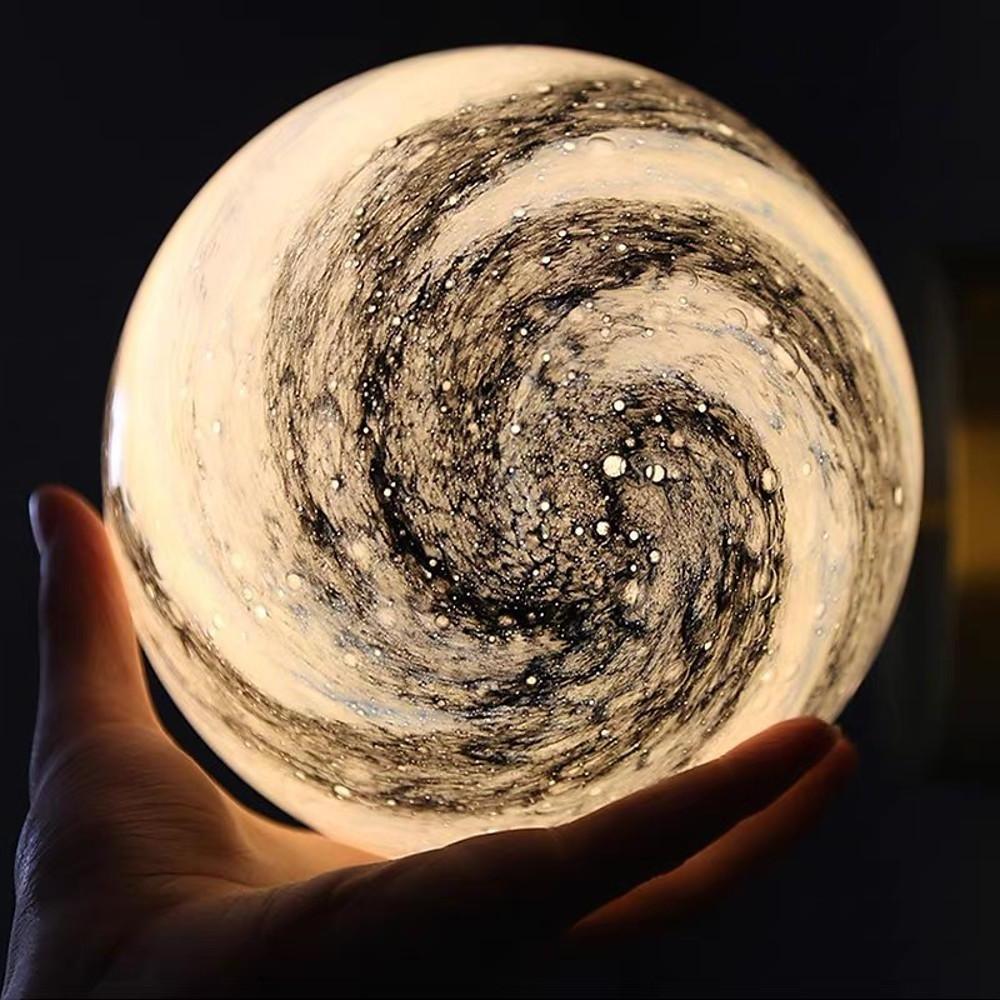 Spherical Distressed Metal and Acrylic Globe Pendant Light LED Lantern for Hallways and Entryways