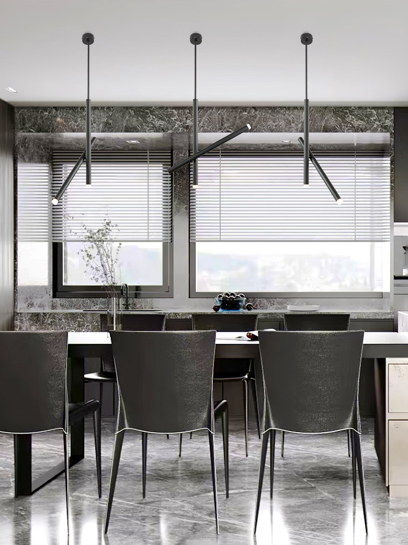 Spinner Linear LED Pendant Light with 360 Degree Rotating Adjustable Mechanism
