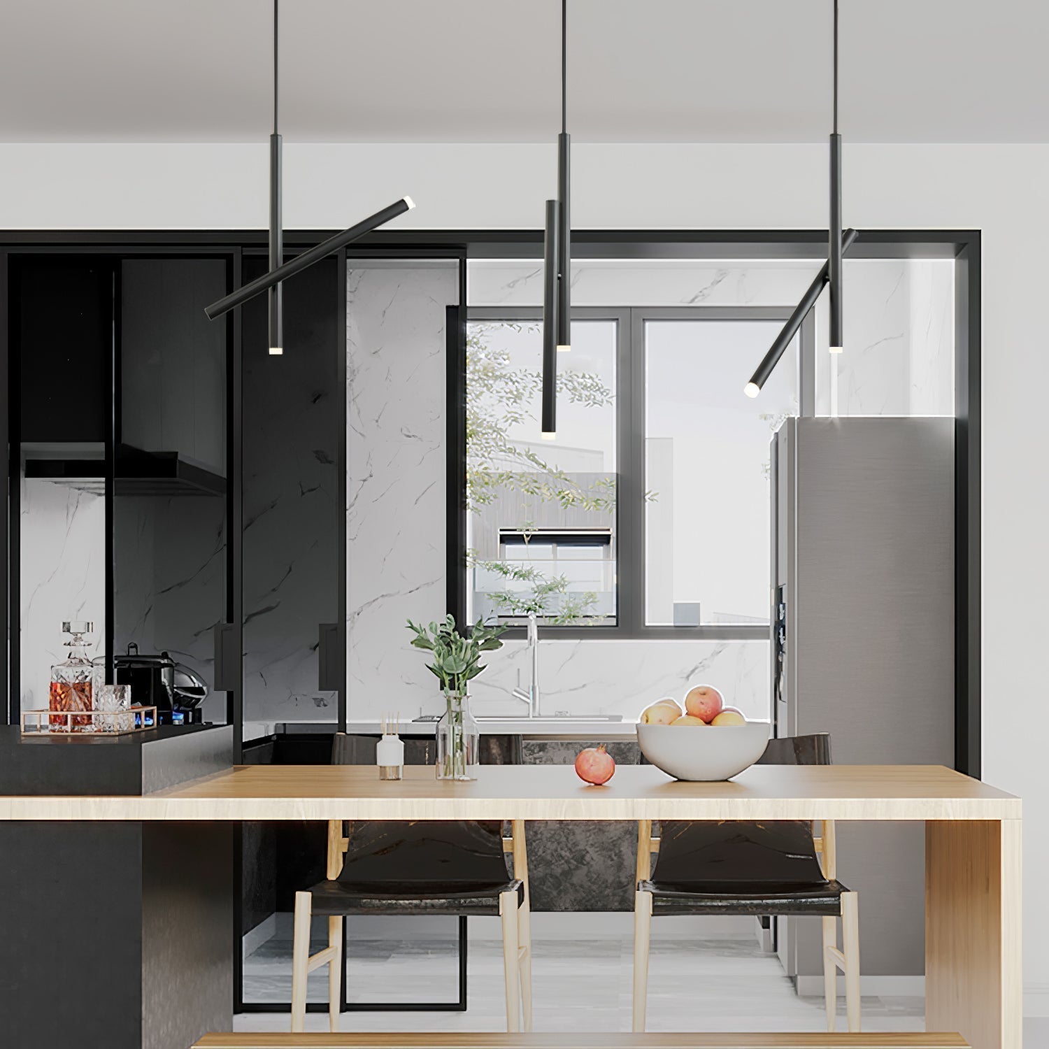 Spinner Linear LED Pendant Light with 360 Degree Rotating Adjustable Mechanism