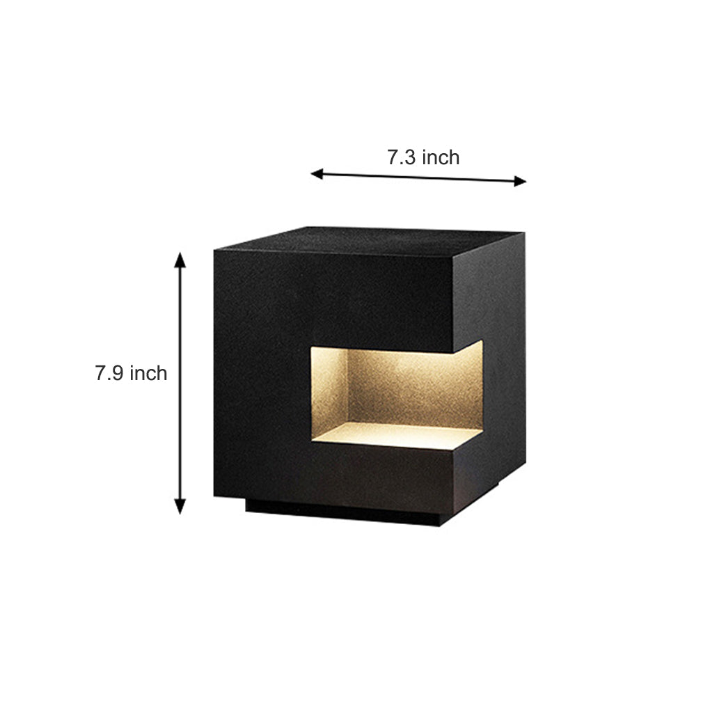 Square Modern Black Outdoor Landscape LED Path Light Waterproof IP65 Garden Lawn Fixture