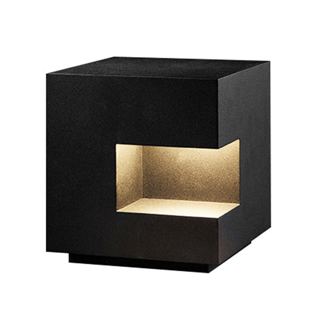Square Modern Black Outdoor Landscape LED Path Light Waterproof IP65 Garden Lawn Fixture