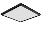 Modern Brown Square Flush Mount LED Ceiling Light Dimmable Geometric Lighting with Remote
