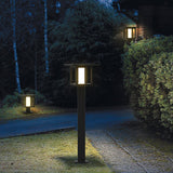 Square Outdoor LED Fence Post Light Solar and Hardwired Landscape Garden Wall Sconce IP54
