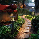 Square Outdoor LED Fence Post Light Solar and Hardwired Landscape Garden Wall Sconce IP54