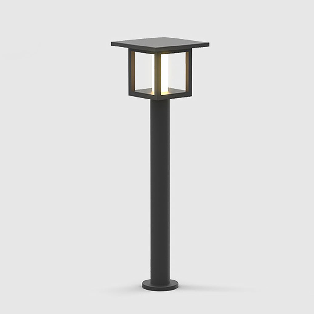 Square Outdoor LED Fence Post Light Solar and Hardwired Landscape Garden Wall Sconce IP54