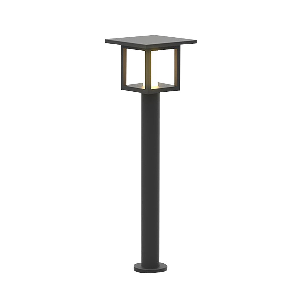 Square Outdoor LED Fence Post Light Solar and Hardwired Landscape Garden Wall Sconce IP54