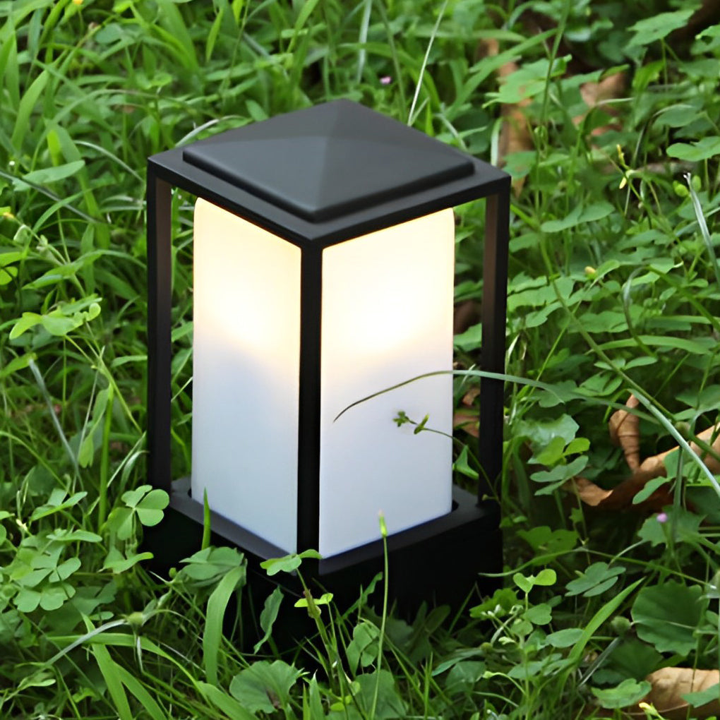 Square Outdoor LED Pathway and Deck Post Light Modern Waterproof Garden Lawn Lamp