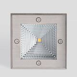 Square Waterproof IP67 LED Recessed Step Lights 4W Outdoor In Wall Stair Deck Path Lighting 90 to 260V