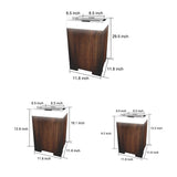 Square Waterproof LED Solar Flower Pot RGB Color Changing Outdoor Garden Lighted Planter