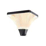 Square Waterproof Solar Outdoor Post Light for Garden Pathway Modern Aluminum Pillar Lamp