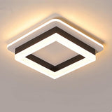 Modern Minimalist Square LED Flush Mount Ceiling Light for Bedroom and Living Room