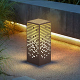 Stainless Steel Outdoor Landscape Bollard Light with Unique Hollow Pattern and IP54 Waterproofing